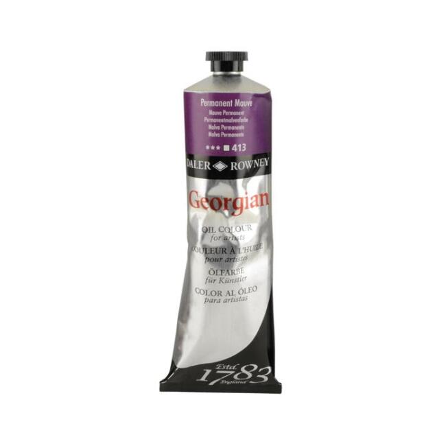 Daler Rowney Georgian Yağlı Boya 225 ml Permanent Mauve 413 - 1