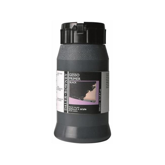 Daler Rowney Gesso Primer Siyah Astar Boyası 500 ml - 1