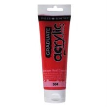 Daler Rowney Graduate Akrilik Boya 120 ml Cadmium Red Deep Hue 504 - Daler Rowney