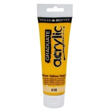 Daler Rowney Graduate Akrilik Boya 120 ml Cadmium Yellow Deep Hue 618 - Daler Rowney