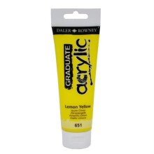 Daler Rowney Graduate Akrilik Boya 120 ml Lemon Yellow 651 - Daler Rowney