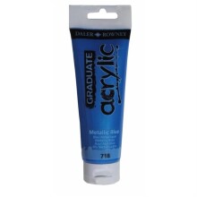 Daler Rowney Graduate Akrilik Boya 120 ml Metallic Blue 718 - Daler Rowney