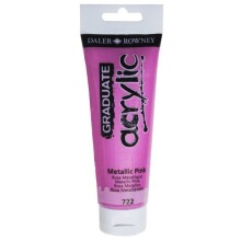 Daler Rowney Graduate Akrilik Boya 120 ml Metallic Pink 722 - Daler Rowney