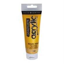 Daler Rowney Graduate Akrilik Boya 120 ml Metallic Yellow 723 - Daler Rowney