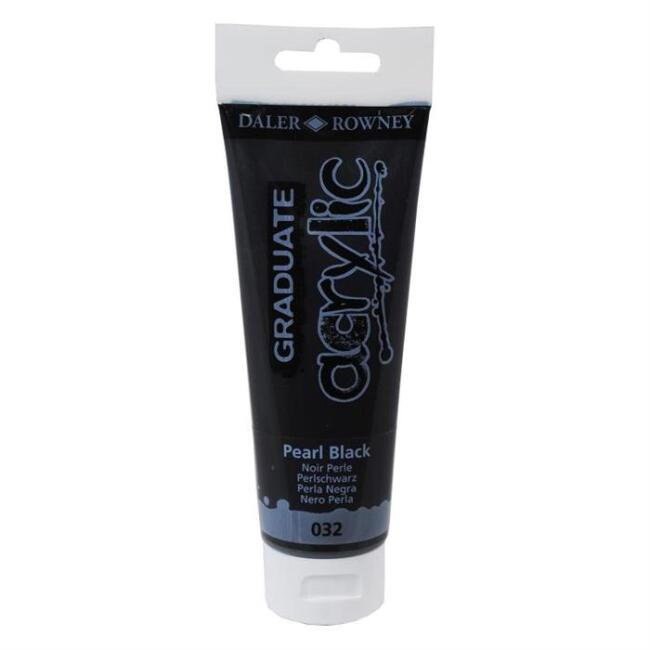 Daler Rowney Graduate Akrilik Boya 120 ml Pearl Black 32 - 1