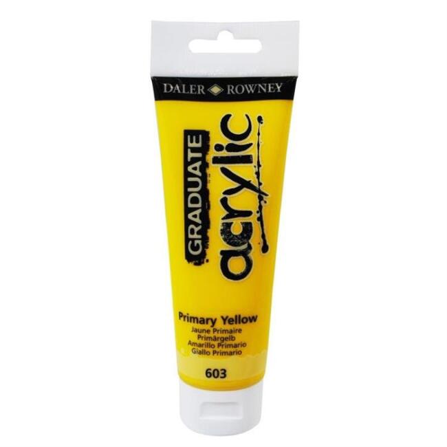 Daler Rowney Graduate Akrilik Boya 120 ml Primary Yellow 603 - 1