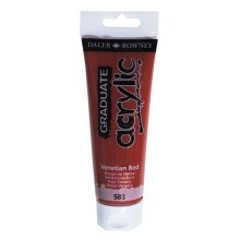 Daler Rowney Graduate Akrilik Boya 120 ml Venetian Red 583 - Daler Rowney