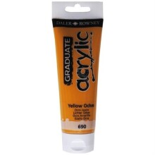 Daler Rowney Graduate Akrilik Boya 120 ml Yellow Ochre 690 - Daler Rowney