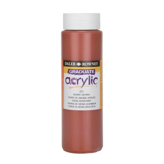 Daler Rowney Graduate Akrilik Boya 500 ml Burnt Sienna 201 - 1