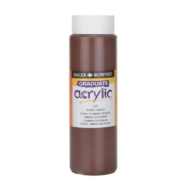 Daler Rowney Graduate Akrilik Boya 500 ml Burnt Umber 225 - 1