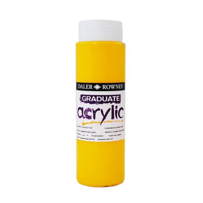 Daler Rowney Graduate Akrilik Boya 500 ml Cadmium Yellow Deep Hue 618 - 1