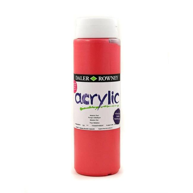 Daler Rowney Graduate Akrilik Boya 500 ml Metallic Red 720 - 2