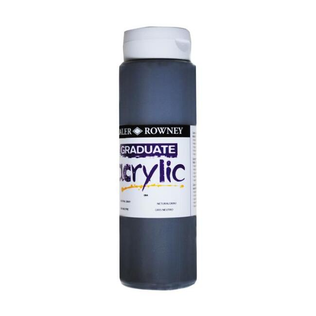 Daler Rowney Graduate Akrilik Boya 500 ml Neutral Grey 84 - 1