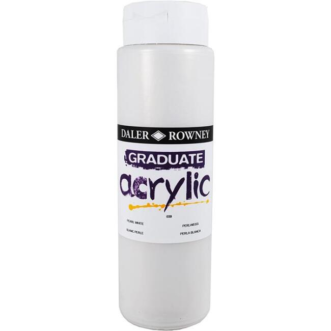 Daler Rowney Graduate Akrilik Boya 500 ml Pearlescent White 20 - 2