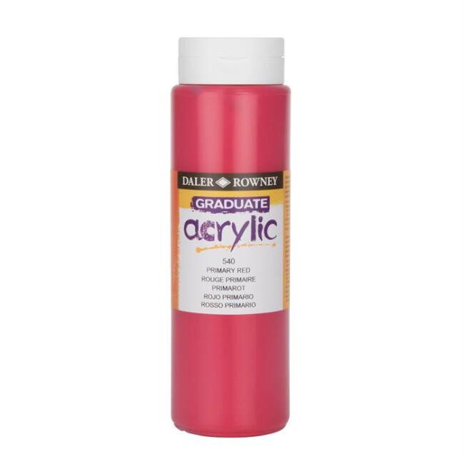 Daler Rowney Graduate Akrilik Boya 500 ml Primary Red 540 - 1