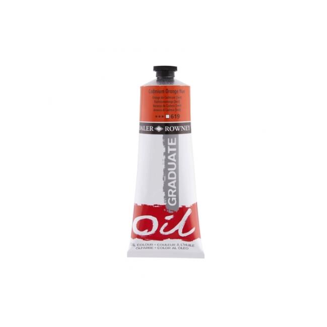 Daler Rowney Graduate Yağlı Boya 200 ml Cadmium Orange Hue 619 - 1