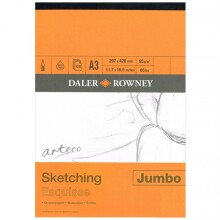 Daler Rowney Jumbo Eskiz Blok A3 95 g 120 Yaprak - Daler Rowney