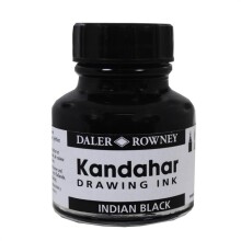 Daler Rowney Kandahar Çizim Mürekkebi Siyah 28 ml - Daler Rowney