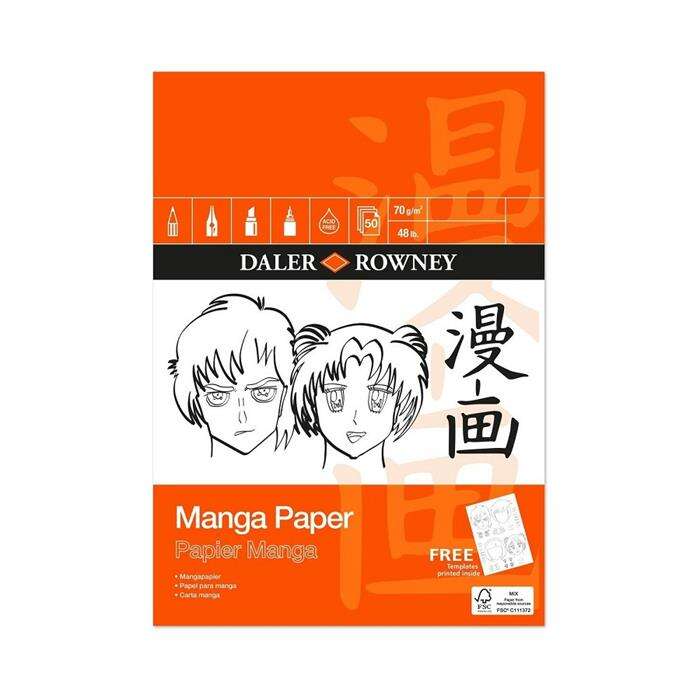 Daler Rowney Manga Paper Pad A3 70 g 50 Yaprak Marker Pad Daler Rowney