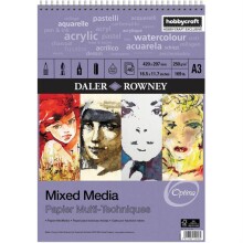 Daler Rowney Mixed Media Çok Amaçlı Sanatsal Blok 250 g A3 30 Yaprak - Daler Rowney