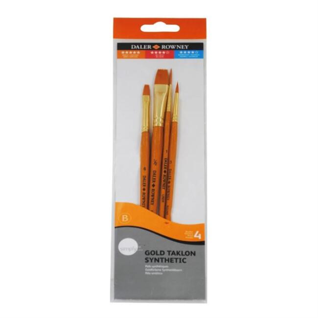 Daler Rowney Sentetik Kıl Fırça Seti 4’lü - 1