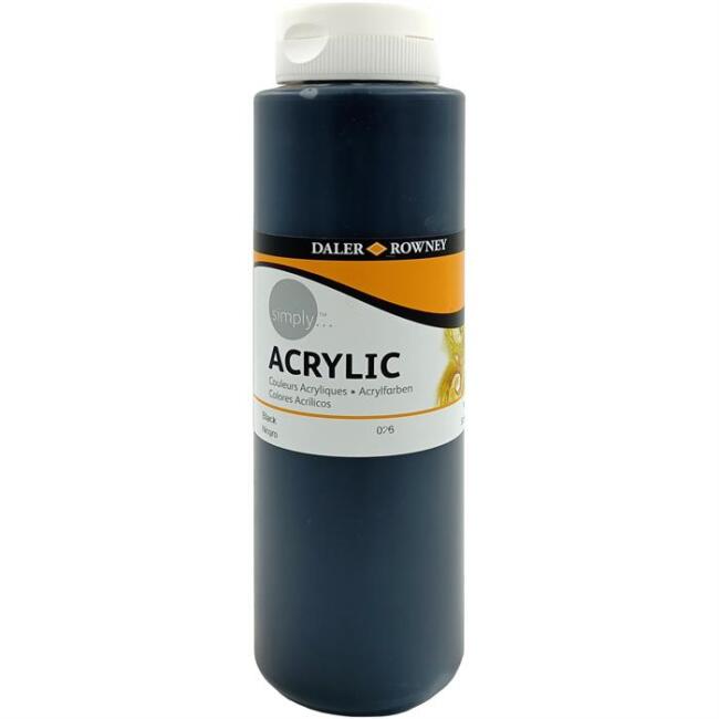 Daler Rowney Simply Akrilik Boya 750 ml Black 26 - 1