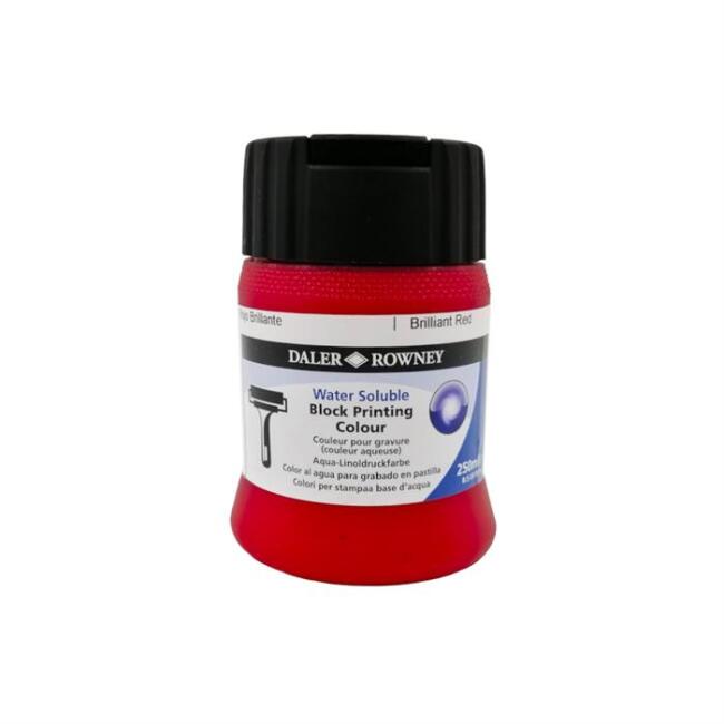Daler Rowney Su Bazlı Linol Baskı Boyası 250 ml Brillant Red - 1
