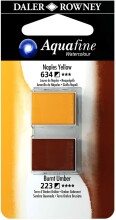 Daler Rowney Aquafine Sulu Boya Tablet 2’li Naples Yellow/Burnt Umber - Daler Rowney (1)