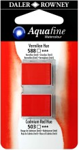 Daler Rowney Aquafine Sulu Boya Tablet 2’li Vermilion Hue/ Cadmium Red Hue - Daler Rowney (1)