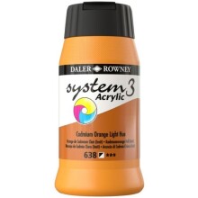 Daler Rowney System 3 Akrilik Boya 500 ml Cadmium Orange Light Hue 638 - 1