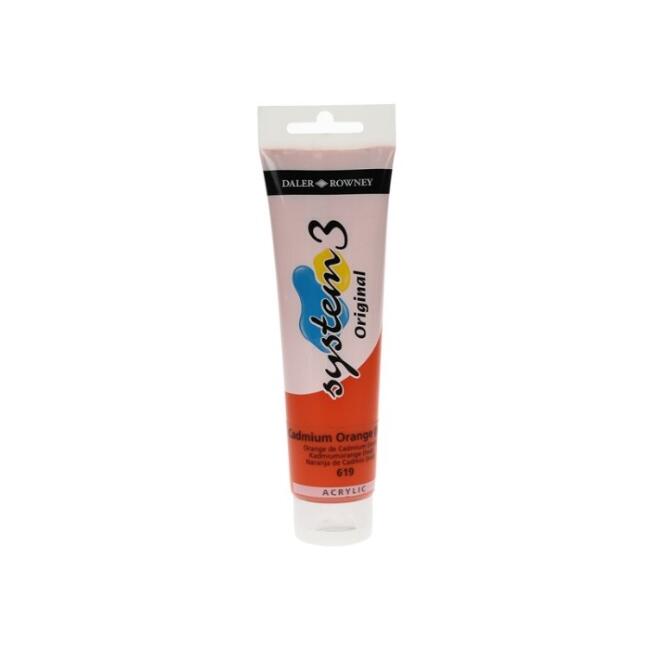Daler Rowney System3 Akrilik Boya 150 ml Cadmium Orange Hue 619 - 1