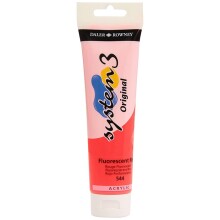 Daler Rowney System3 Akrilik Boya 150 ml Fluorescent Red 544 