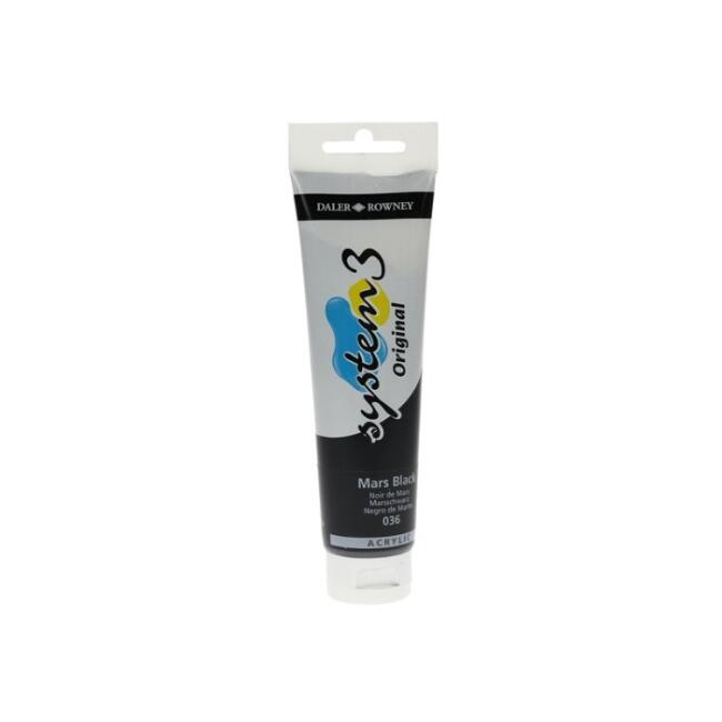Daler Rowney System3 Akrilik Boya 150 ml Mars Black 36 - 1