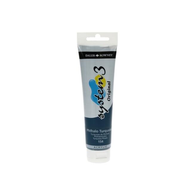 Daler Rowney System3 Akrilik Boya 150 ml Phthalo Turquoise 154 - 1