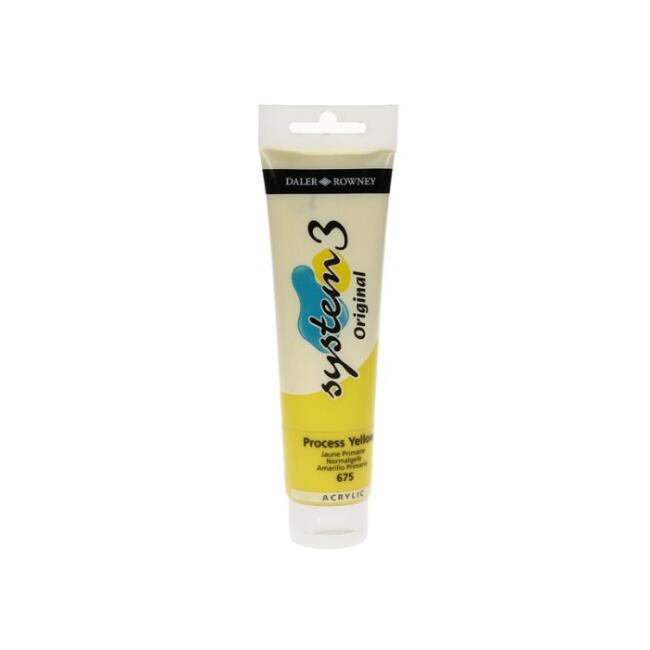 Daler Rowney System3 Akrilik Boya 150 ml Process Yellow 675 - 1
