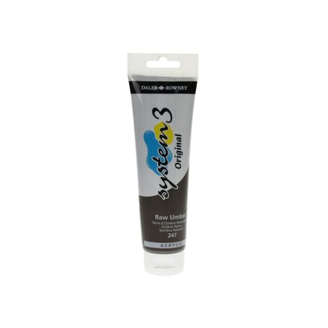 Daler Rowney System3 Akrilik Boya 150 ml Raw Umber 247 - 1