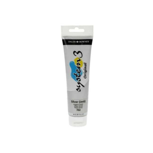 Daler Rowney System3 Akrilik Boya 150 ml Silver Imit 702 - 1