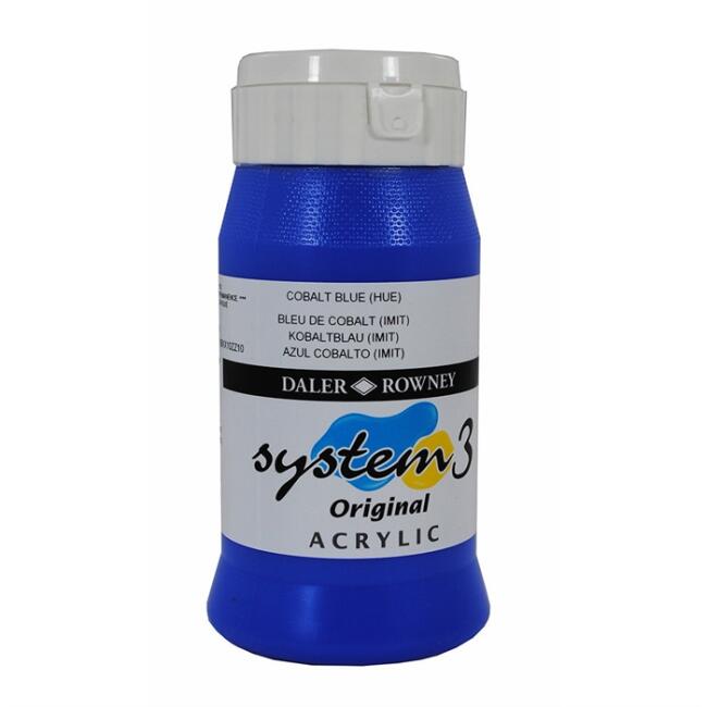 Daler Rowney System3 Akrilik Boya 500 ml Cobalt Blue Hue 110 - 1