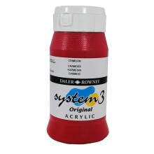 Daler Rowney System3 Akrilik Boya 500 ml Crimson 513 - Daler Rowney