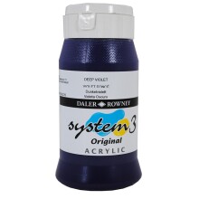 Daler Rowney System3 Akrilik Boya 500 ml Deep Violet 408 - Daler Rowney