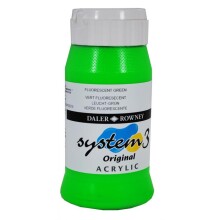 Daler Rowney System3 Akrilik Boya 500 ml Fluorescent Green 349 