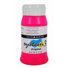 Daler Rowney System3 Akrilik Boya 500 ml Fluorescent Pink 538 