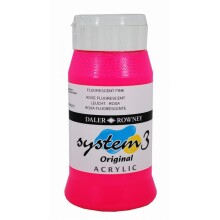 Daler Rowney System3 Akrilik Boya 500 ml Fluorescent Pink 538 - 2