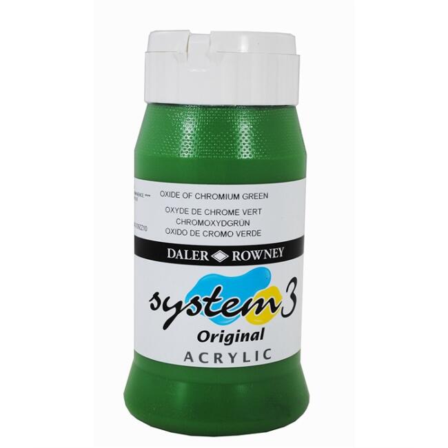 Daler Rowney System3 Akrilik Boya 500 ml Oxide Of Chromium Green 367 - 1