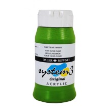 Daler Rowney System3 Akrilik Boya 500 ml Pale Olive Green 368 - Daler Rowney