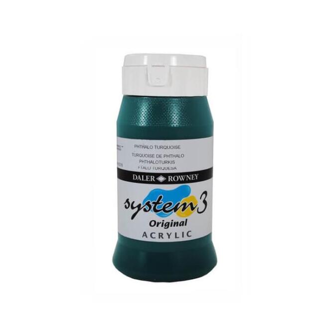 Daler Rowney System3 Akrilik Boya 500 ml Phthalo Turquoise 154 - 1