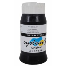 Daler Rowney System3 Akrilik Boya 500 ml Process Black 40 - 1