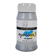 Daler Rowney System3 Akrilik Boya 500 ml Silver (Imit) 702 - Daler Rowney