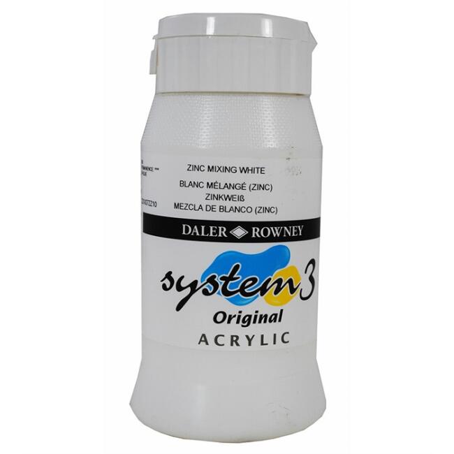 Daler Rowney System3 Akrilik Boya 500 ml Zinc Mixing White 6 - 2