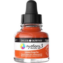 Daler Rowney System3 Akrilik Mürekkep Boya 29.5 ml Cadmium Orange Hue - Daler Rowney